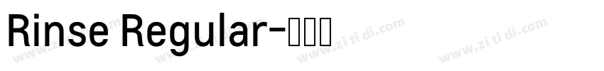 Rinse Regular字体转换